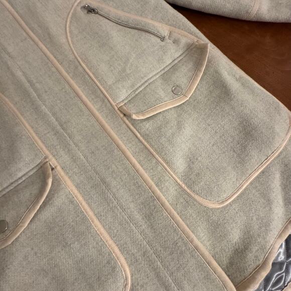 J Crew chateau parka Italian stadium-cloth wool coat Heather gray wool 0 small - Picture 3 of 11